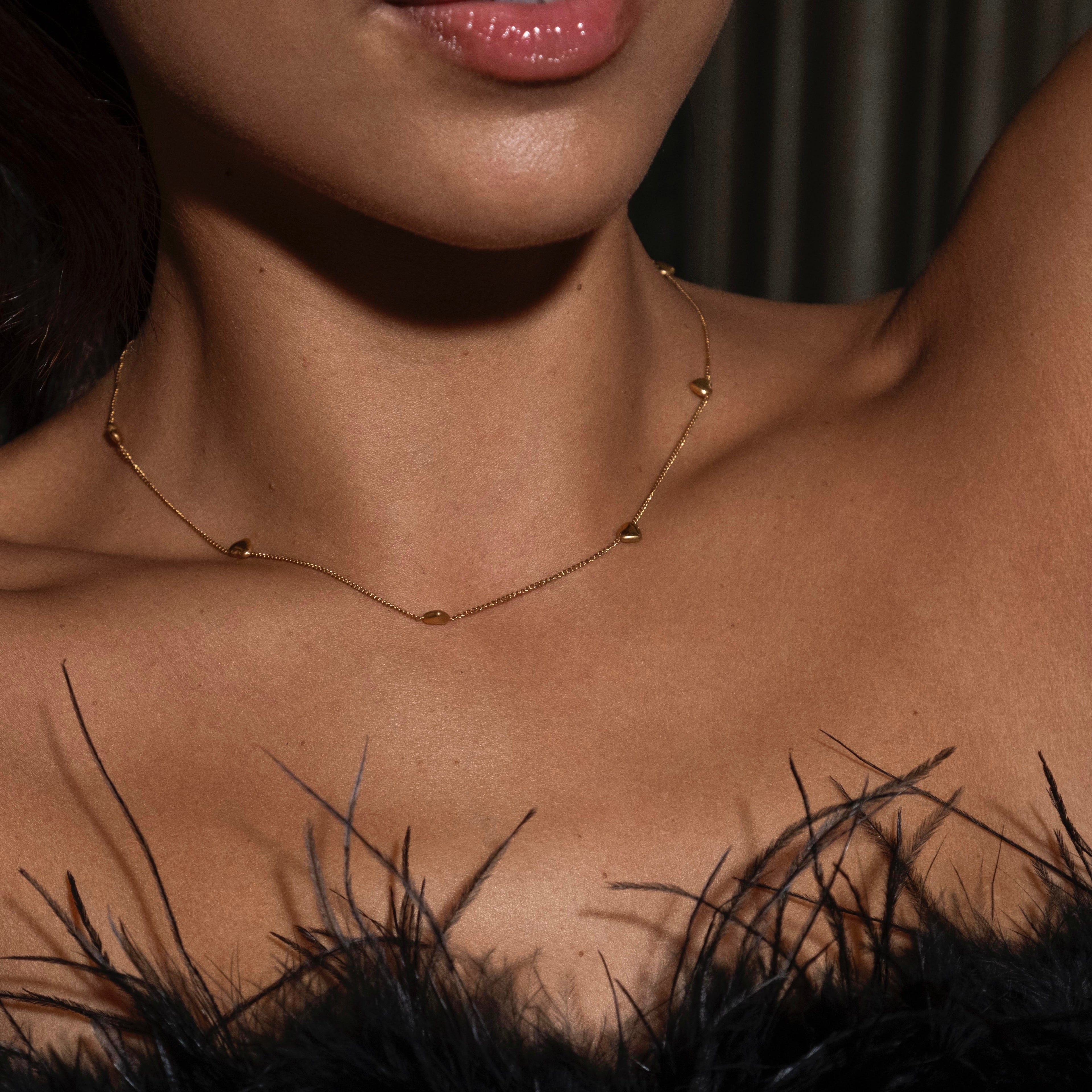 Goldie Hearts Necklace