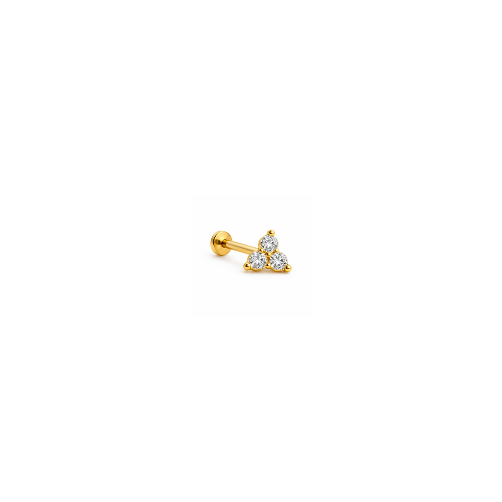 Triple Flatback Stud
