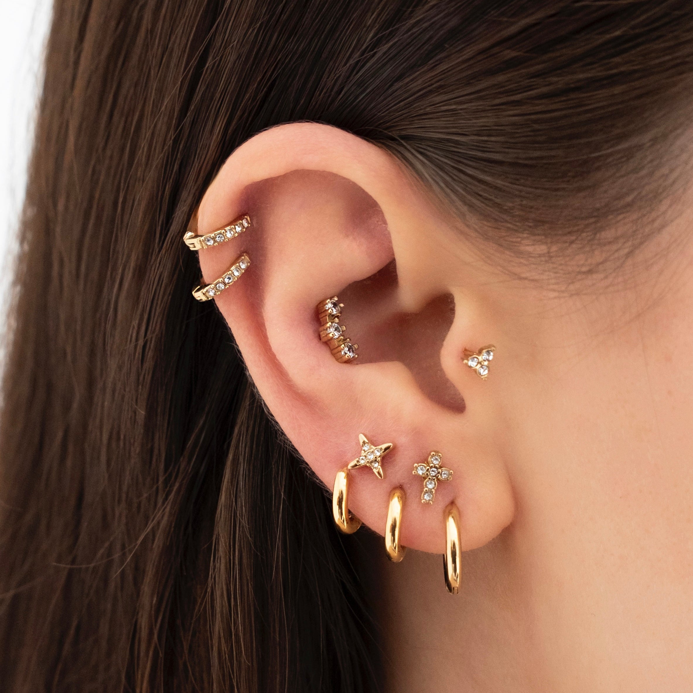 Triple Flatback Stud