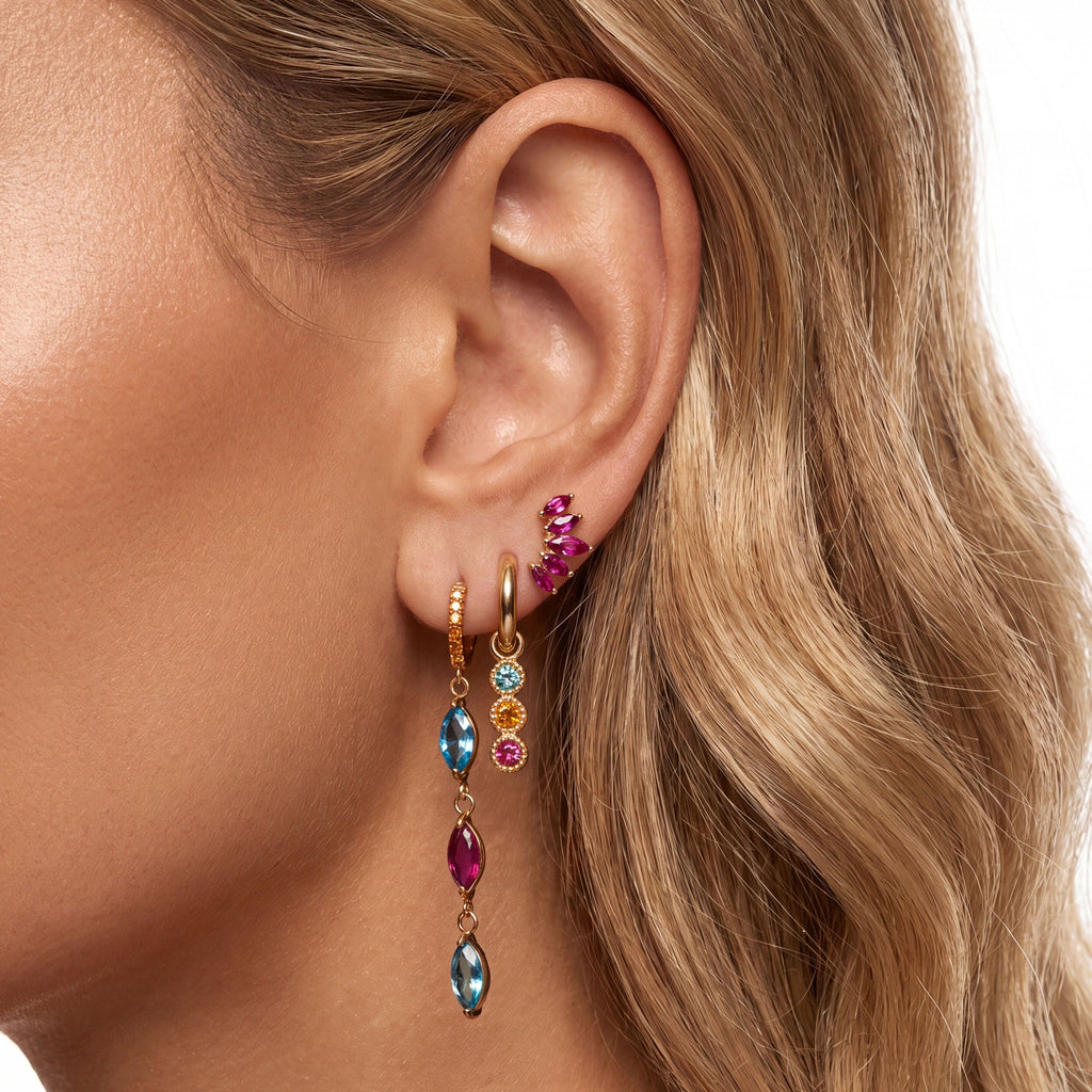 Slay Earrings Hot Pink